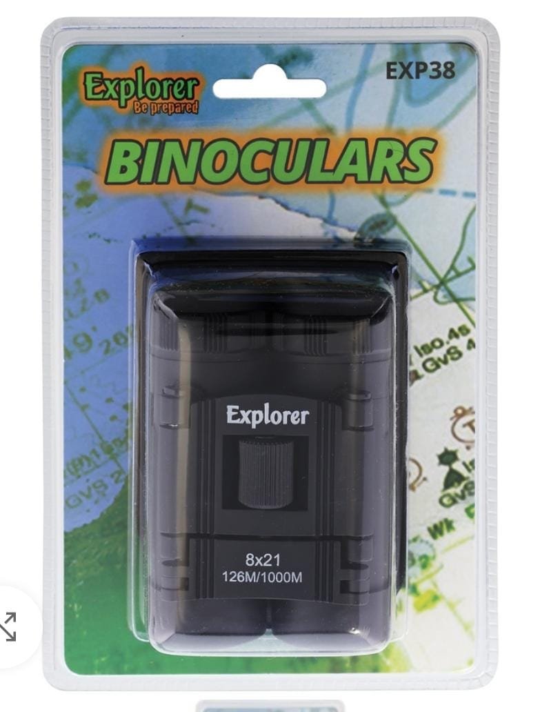 BINOCULAR EXPLORER LIGHWEIGHT 8X21 MM BLACK