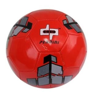SOCCER BALL PERRINI SIZE 5 RED & SILVER COLOR
