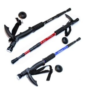 HIKING STICK DEFENDER 50 PL MIX COLOR W/ FLASHLIGHT CANES COMPASS & ANTISHOCK