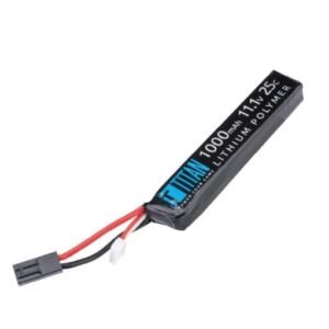 BATERIA AIRSOFT TITAN POWER 11.1V 25C TIPO STICK LIPO 1000MAH -TAMIYA PEQUEÑA