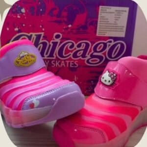 TENNI PATIN  TALLA36 CON  VELCRO CON LUCES FUCSIA Y MORADO