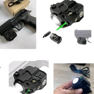 LINTERNA LASER PARA PISTOLA VERDE  RECARGABLE
